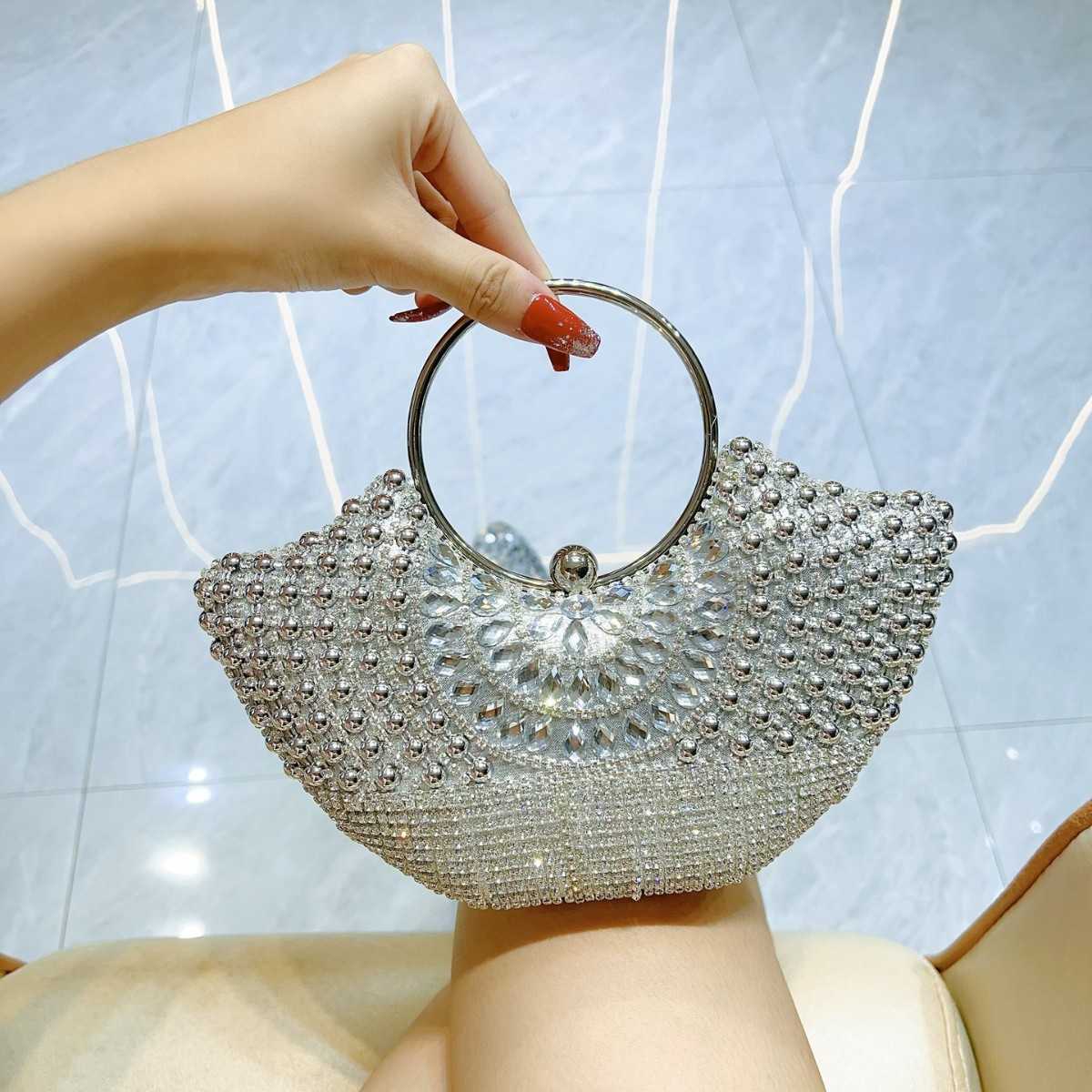 socialite banquet bag ladies banquet bag full of diamonds diamond studded one shoulder crossbody ktv princess bag handbag 241122