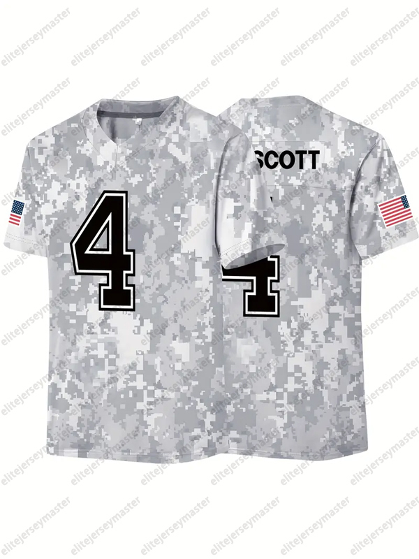 26 Gibbs 14 St. Brown 2024 Camo Salute To Service Pullover Football Jersey individuation Custom Any Name Number Football Jerseys For Men Women Youth