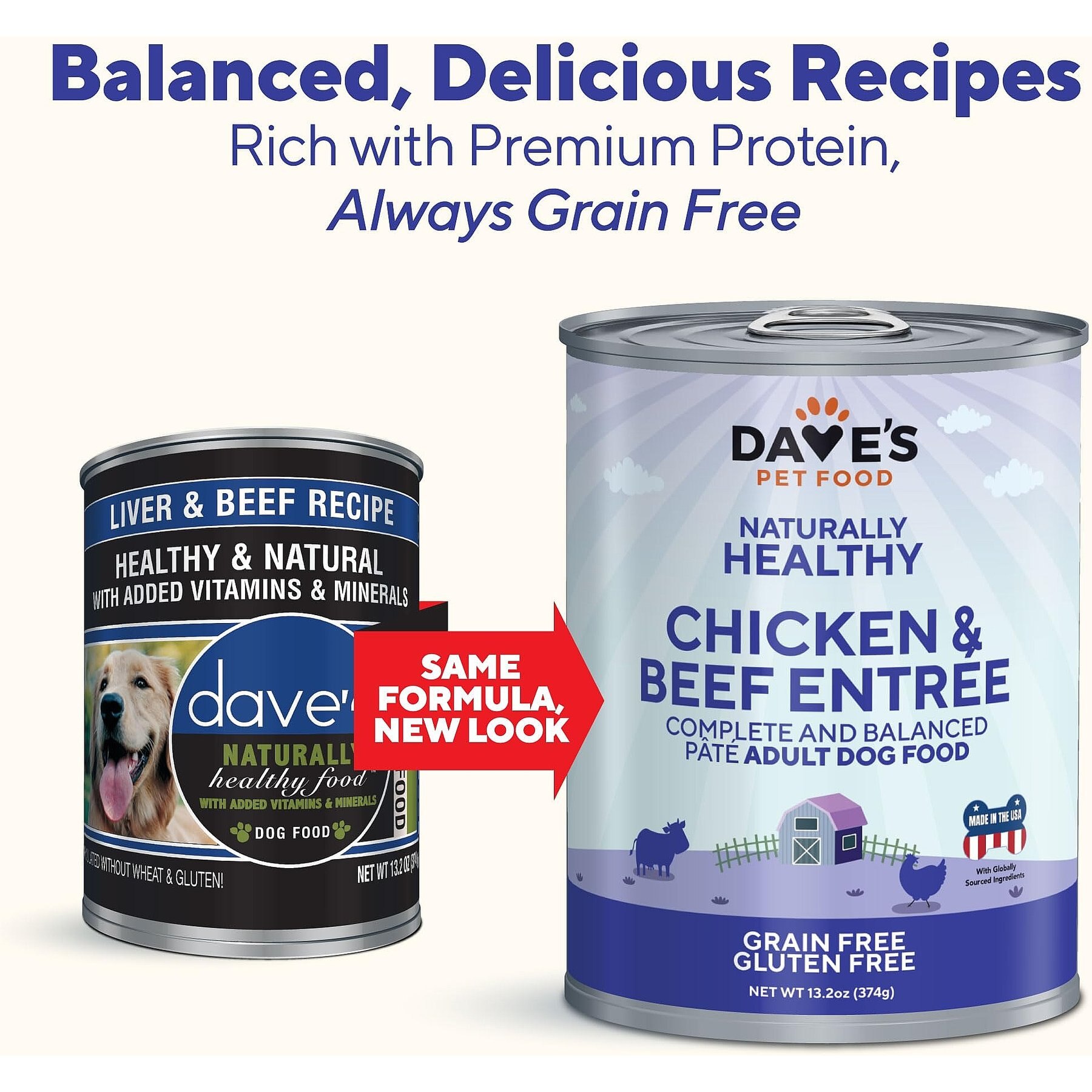 Dave's Pet Food Naturally Healthy Chicken & Beef Entree Pate Canned Wet Dog Food