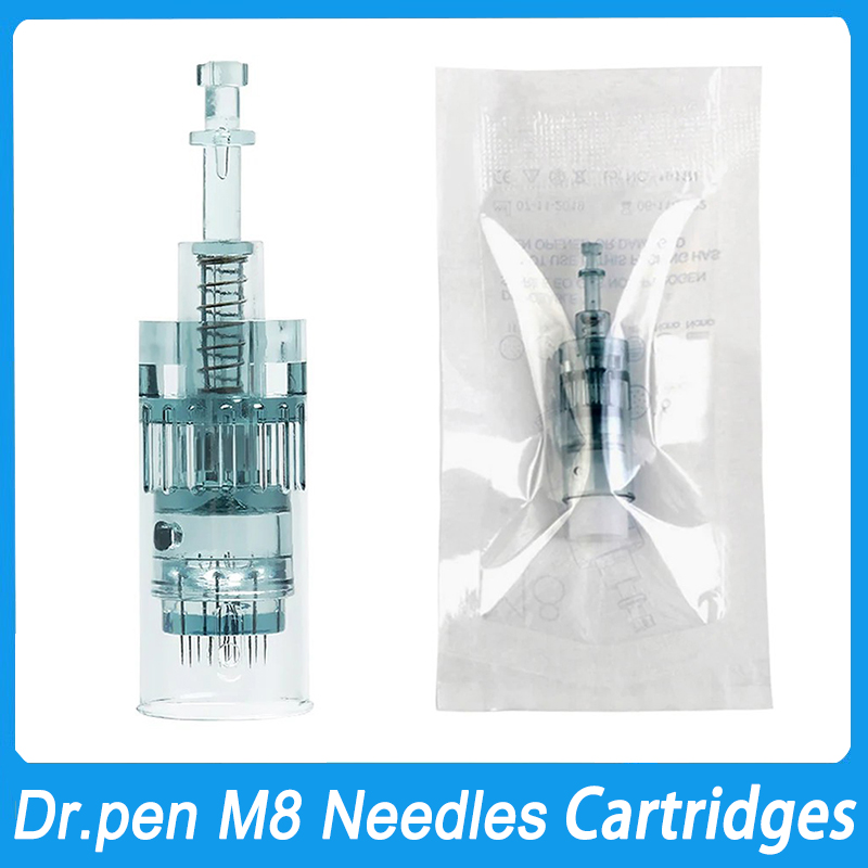 50 pcs Dr.pen ultima M8 Microneedling Cartridges Needles 11 Pins 16 Pin 24 36 42 Round Nano 3D silicone 5D Nano Replacement MTS tips For Dermapen Skin