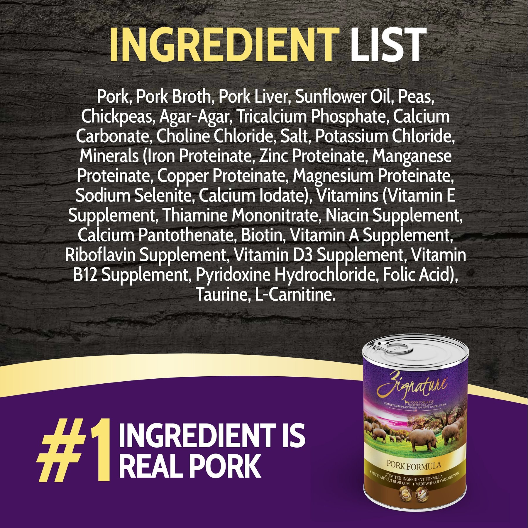 Zignature Pork Limited Ingredient Formula Canned Dog Food