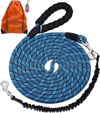 Long Leash Training 10FT 16FT/30FT/50FT/100FT, Reflective Threads Rope Leash, Heavy Duty Dog Lead for Large Medium Small Dogs Walking Playing, Camping