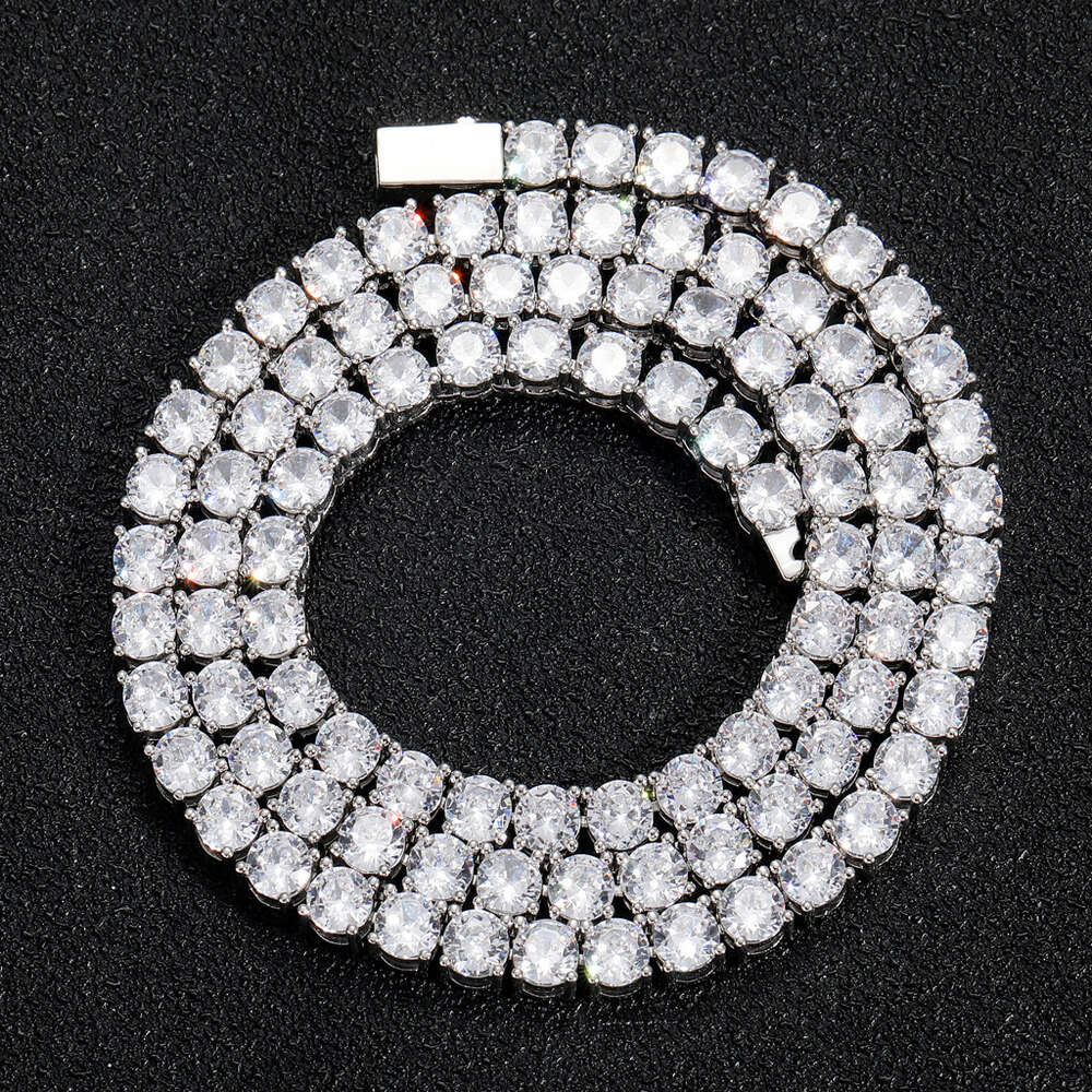 Iced Out Dia Mossanite Tennis Men Women Gold Chain Pass VVS Dias Test Hip Hop Jewelry sier Necklace