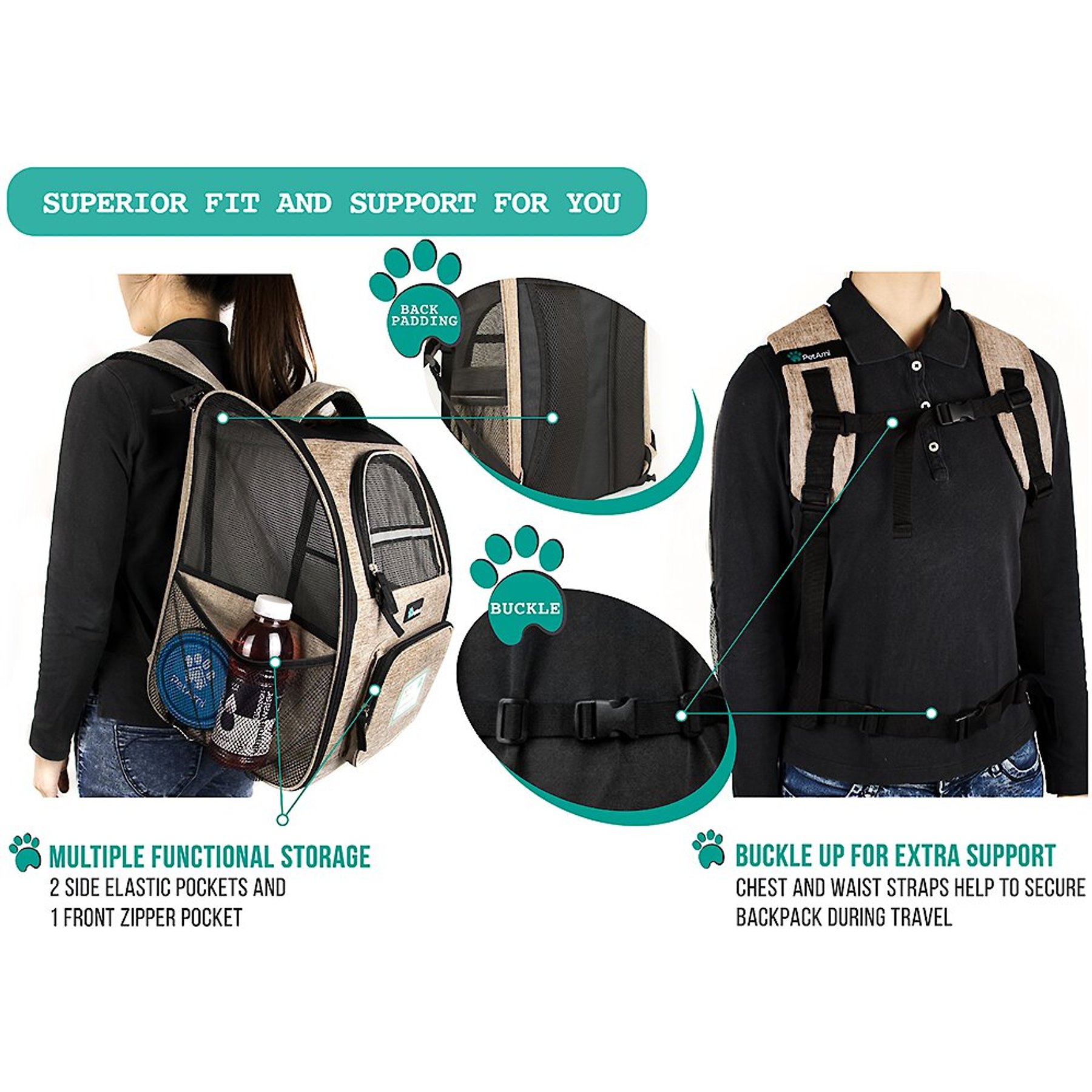 Deluxe Backpack Dog & Cat Ca fast shipping