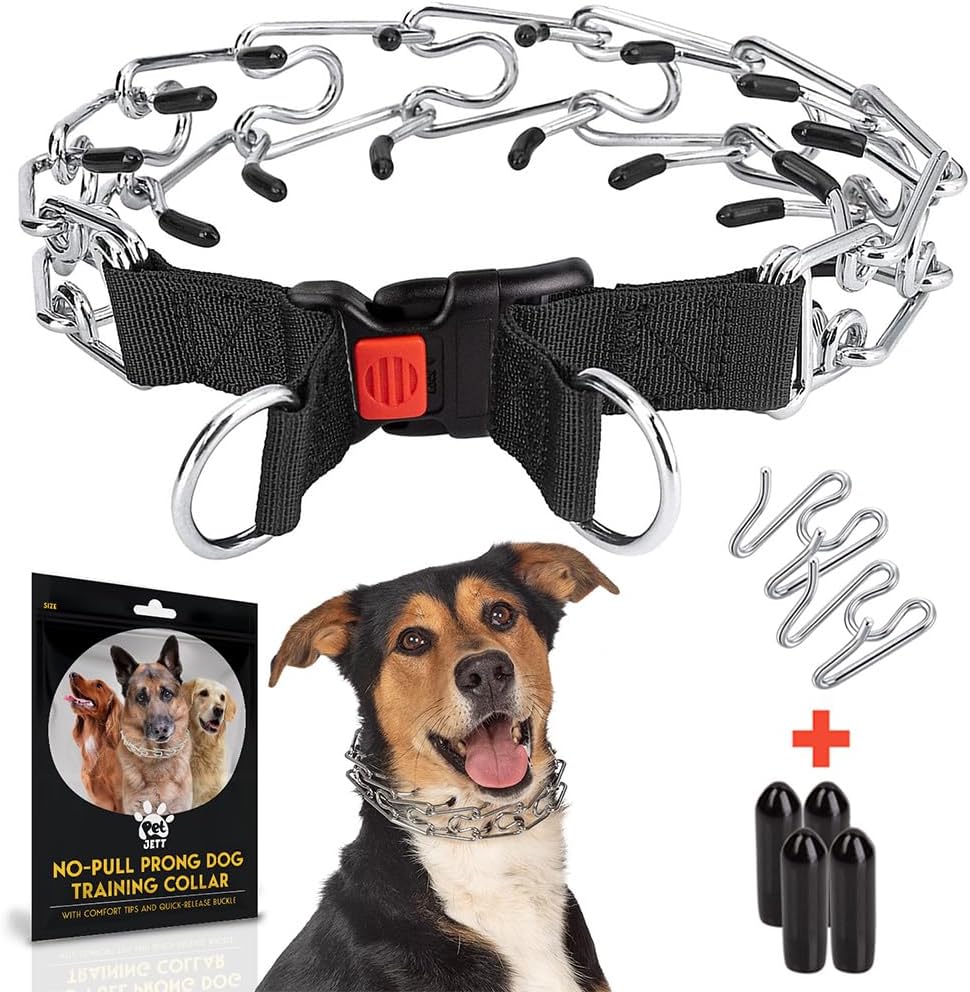 Adjustable No Pull Dog Traning Collar Buckle for Small Medium Large Dogs (Packed with Extra Links