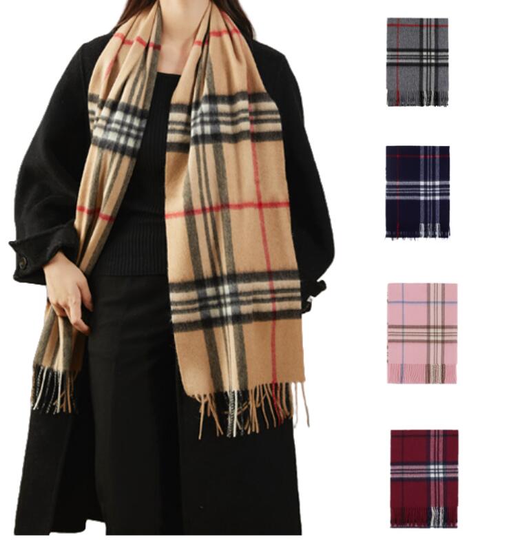 Mens designer scarf cashmere scarf designers echarpe warm tassels sjaal plaid fashion classic sciarpa women luxury scarfs khaki red black brown long wraps