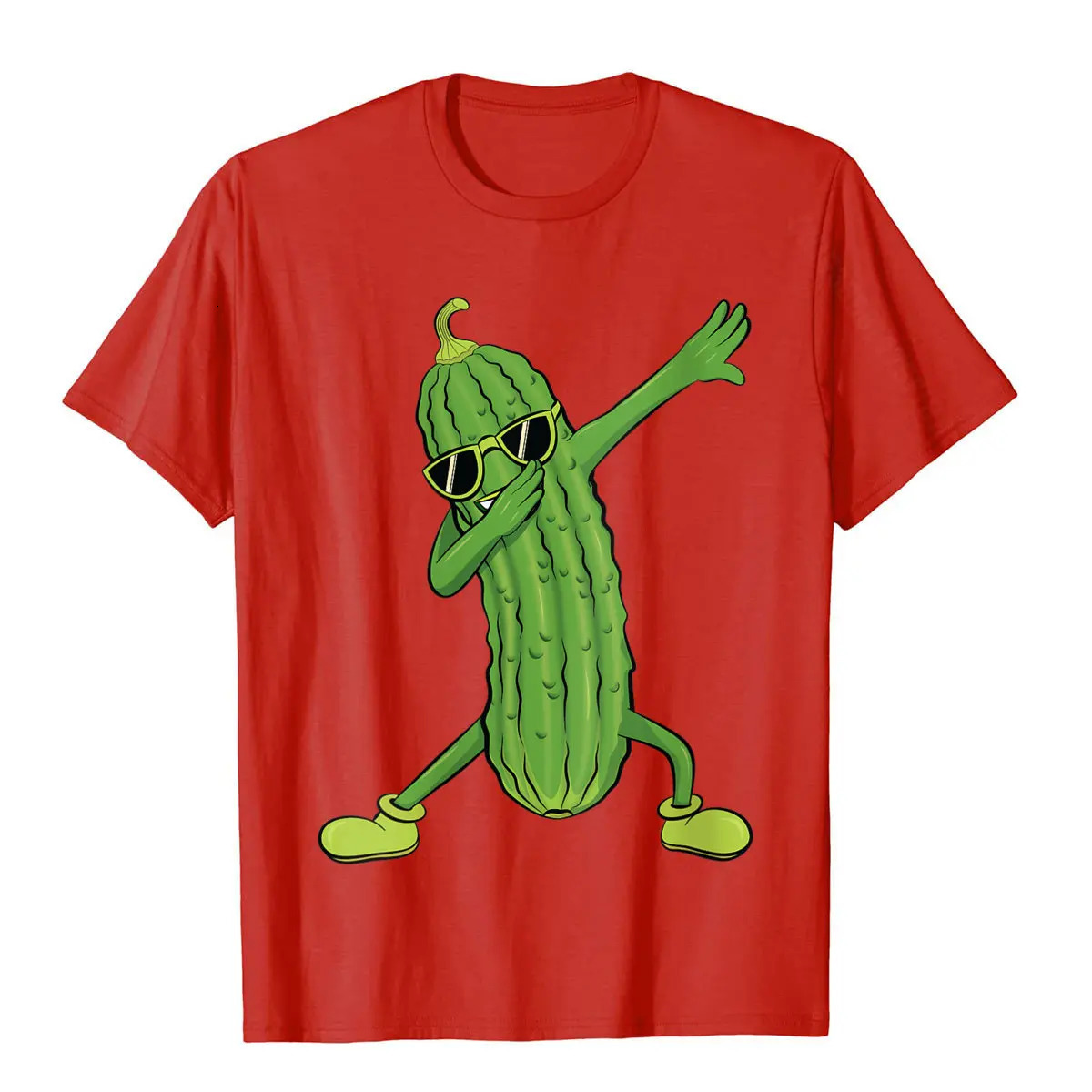 Womens Dabbing Pickle Dancing Cucumber Lover Funny Gifts TShirt Fitness TightCamisa Tops Shirt Plain Cotton Men T Shirts 240419