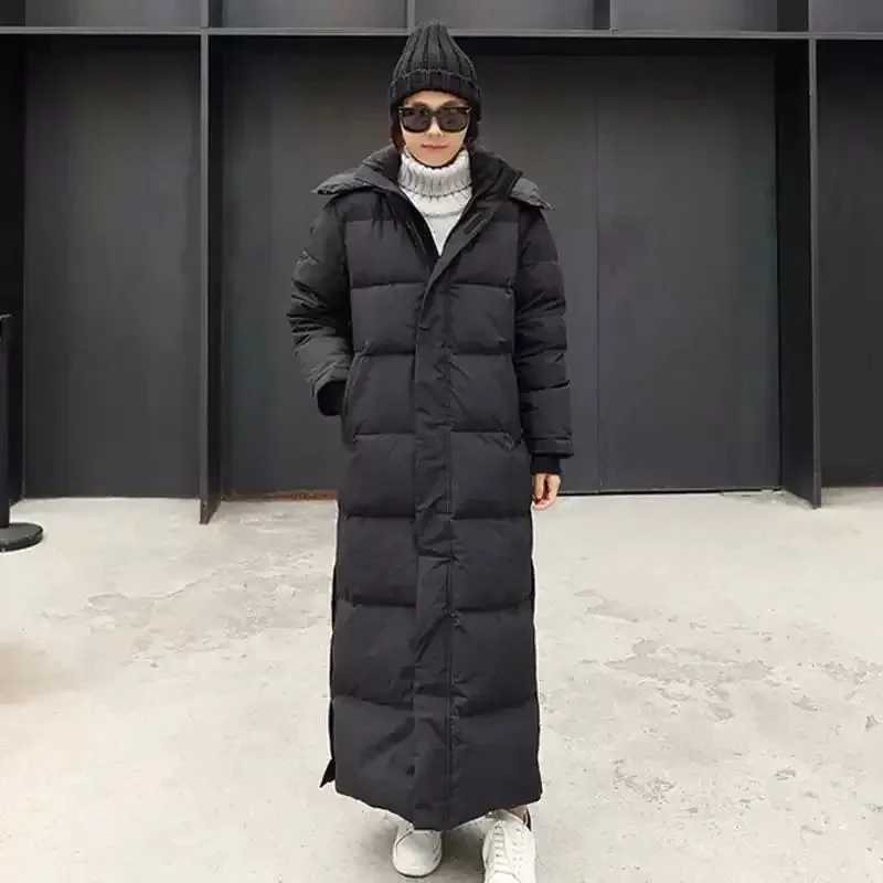 Long sleeved cotton jacket for women 2023 new Korean Over The Kn fashion park winter women thick black down cotton jacket W241122