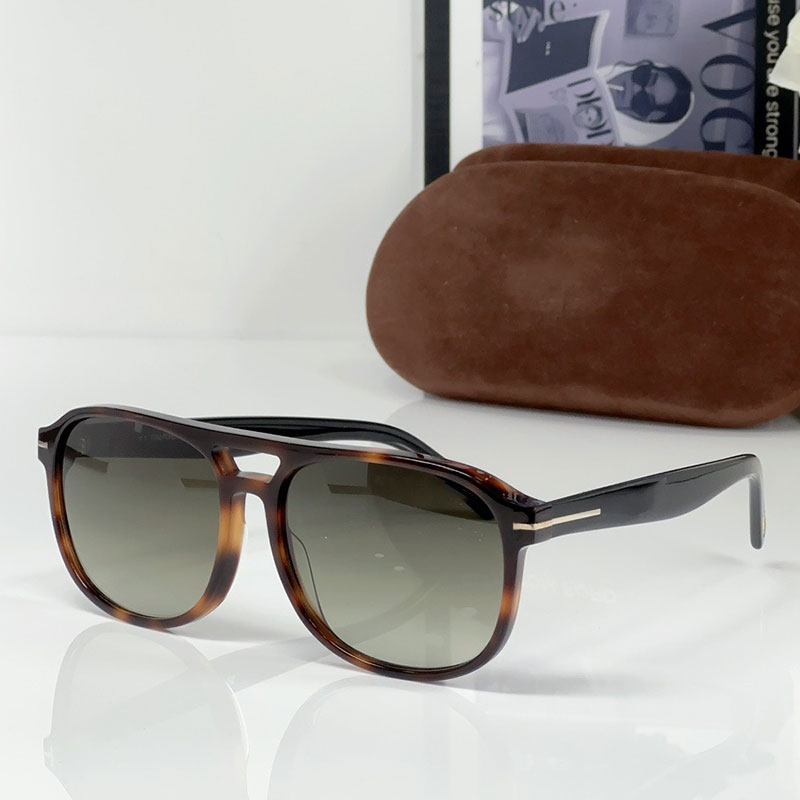 Summer Men Women ROSCO SUNGLASSES Designer Outdoor DARK HAVANA Leisure Travel Beach Square Sunglasses TF1022 with Box