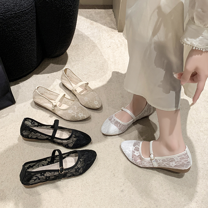 Black Silk Ballet Women - Comfortable hot Slip-on Buckle Flats for Work & Walking