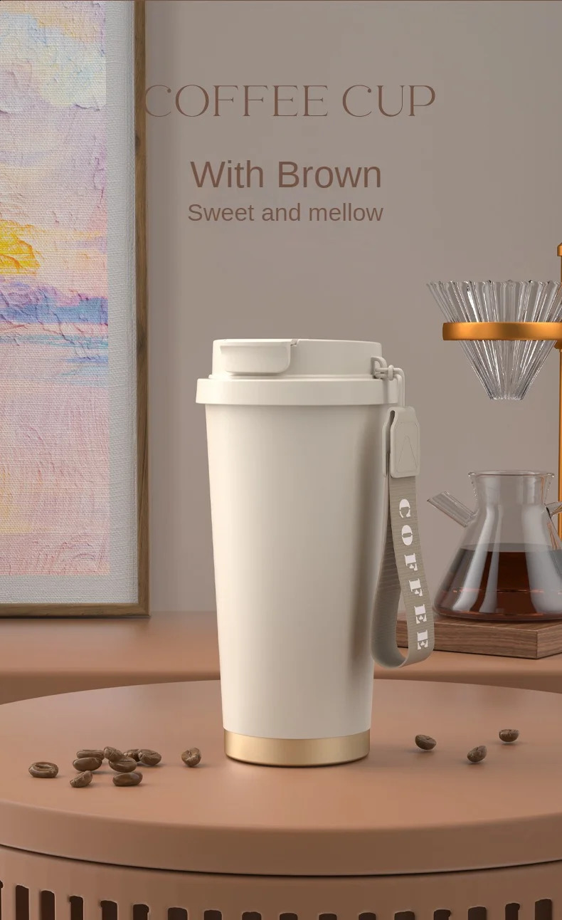 stampup 530ML Thermal Mug Portable Travel Cup Thermoses Household Coffee Insulated Mugs The Car Vacuum Flasks Isotherm Water Bottle 241121 W260226