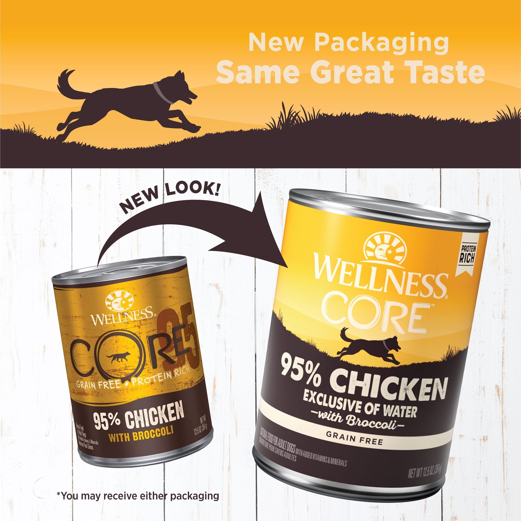Wellness CORE 95% Grain-Free Chicken & Broccoli Canned Dog Food