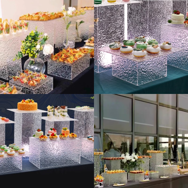 12pcs Wedding Decoration Cake Bar Column Stand Dessert Table Buffet Trays Wedding Favors Craft Centerpiece Home Hotel Feast Cake Food Drinks Fruit Hol
