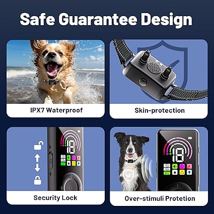 Hopaoo 4500FT-Dog Training Remote for Small Medium Large Dogs10-120lbs,Waterproof Collars,Electric Dog Collar with Adjustable Beep(1-10),Vibration,Saf