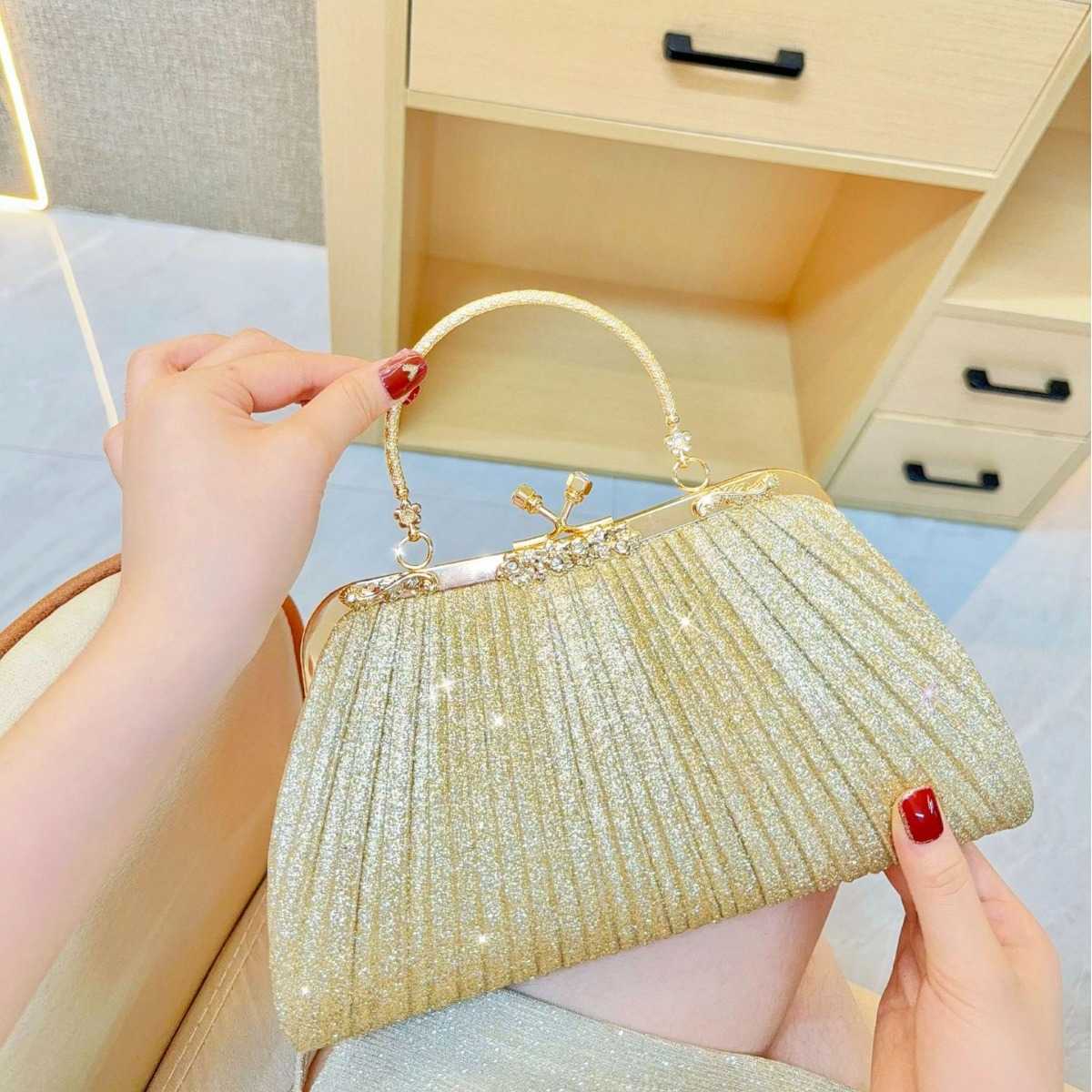 handheld bag with diamond embedding single shoulder crossbody evening bag tassel with diamond small bag womens handheld qipao bag 241122