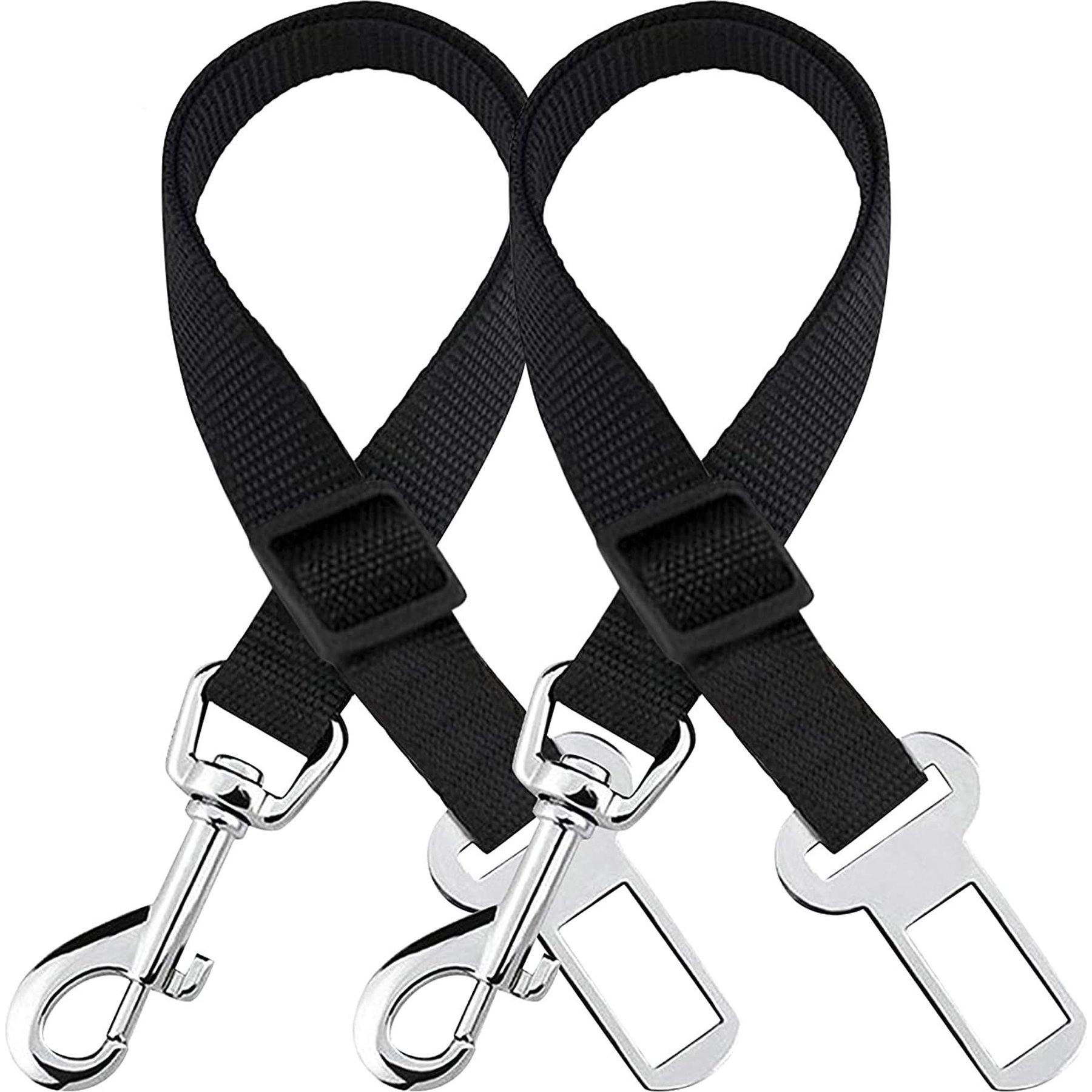 SunGrow Adjustable Safety Tether Dog & Cat Seat Belt Travel Accessories, 2 count