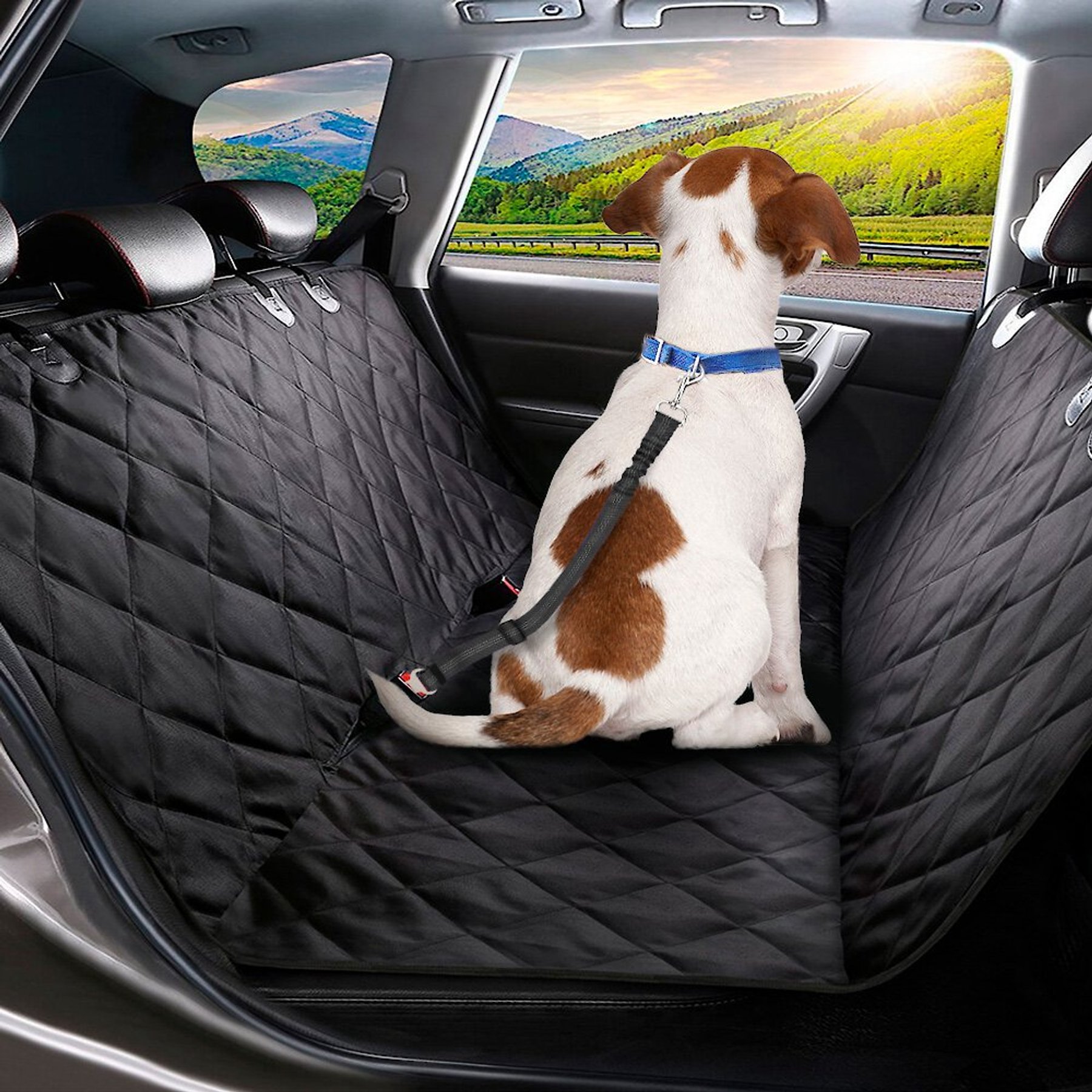 SlowTon Adjustable Dog Car Seat Belt, 2 count