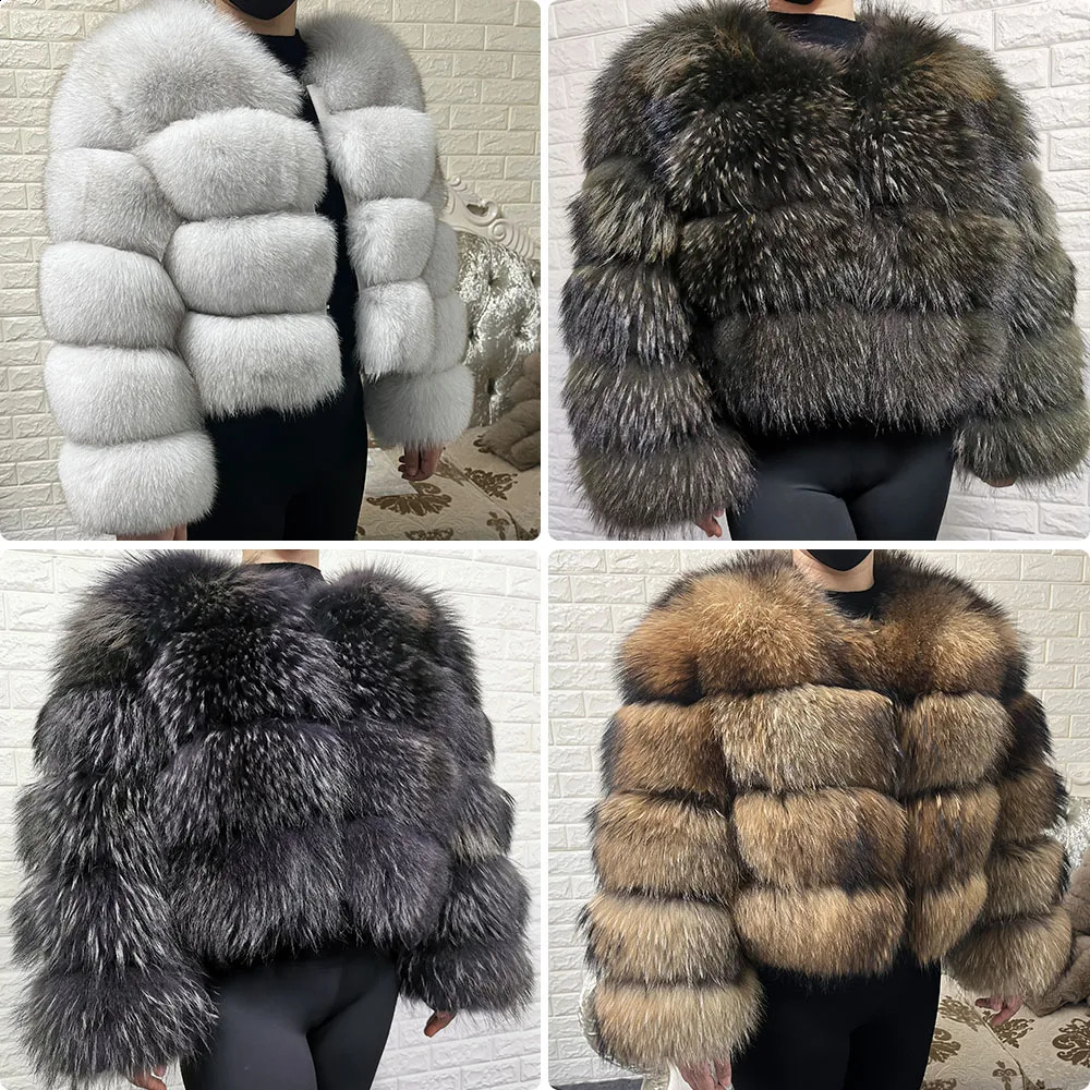 2024 trend natural fur real coat womens jacke Leather Woman clothing outerwears Female Vest 241120