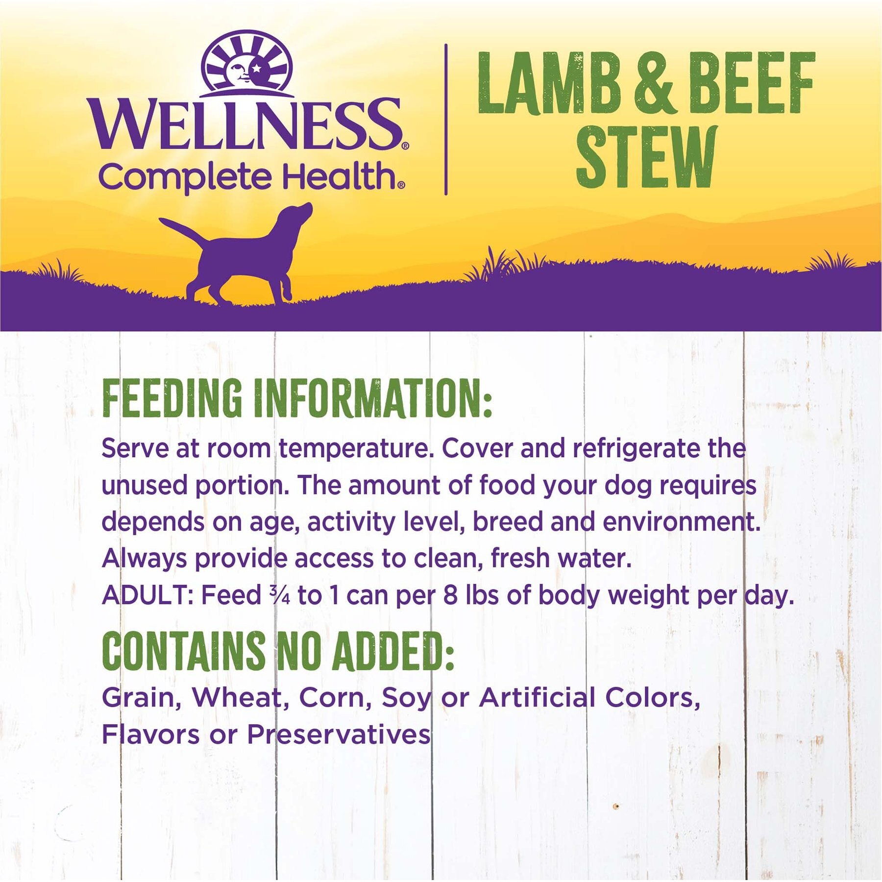 Wellness Lamb & Beef Stew with Brown Rice & Apples Canned Dog Food