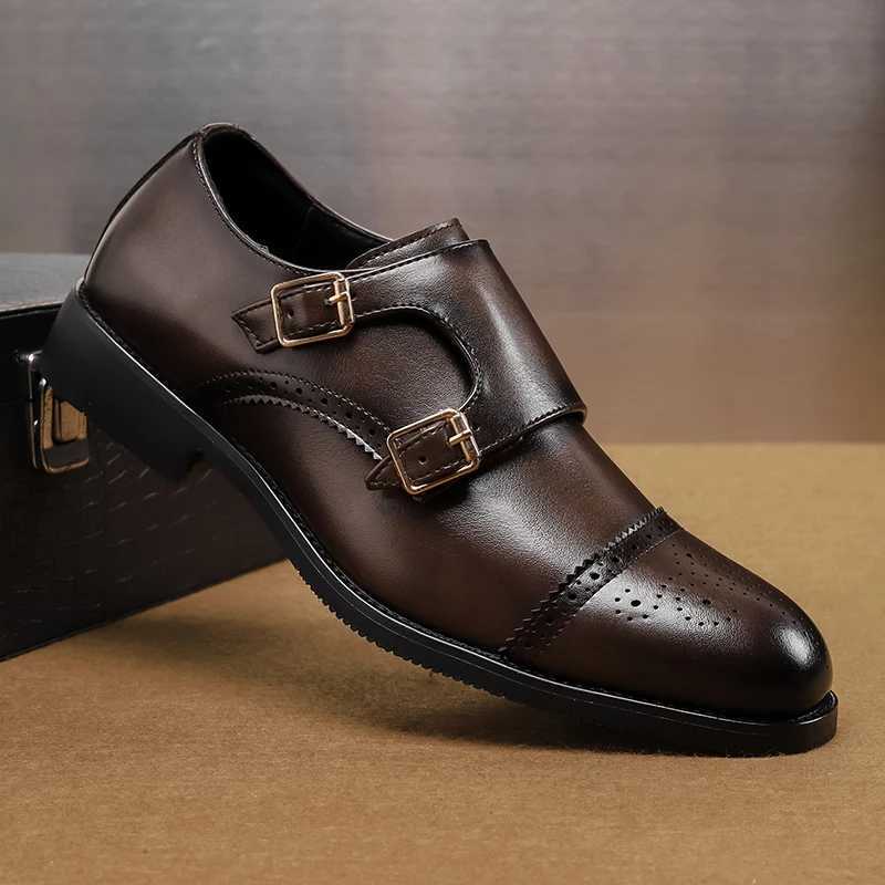 Men Casual Leather Dress Shoes Formal Elegant Business Loafers 2024 Social Autumn Off Party Wedding Flat Designer Shoe Y241121