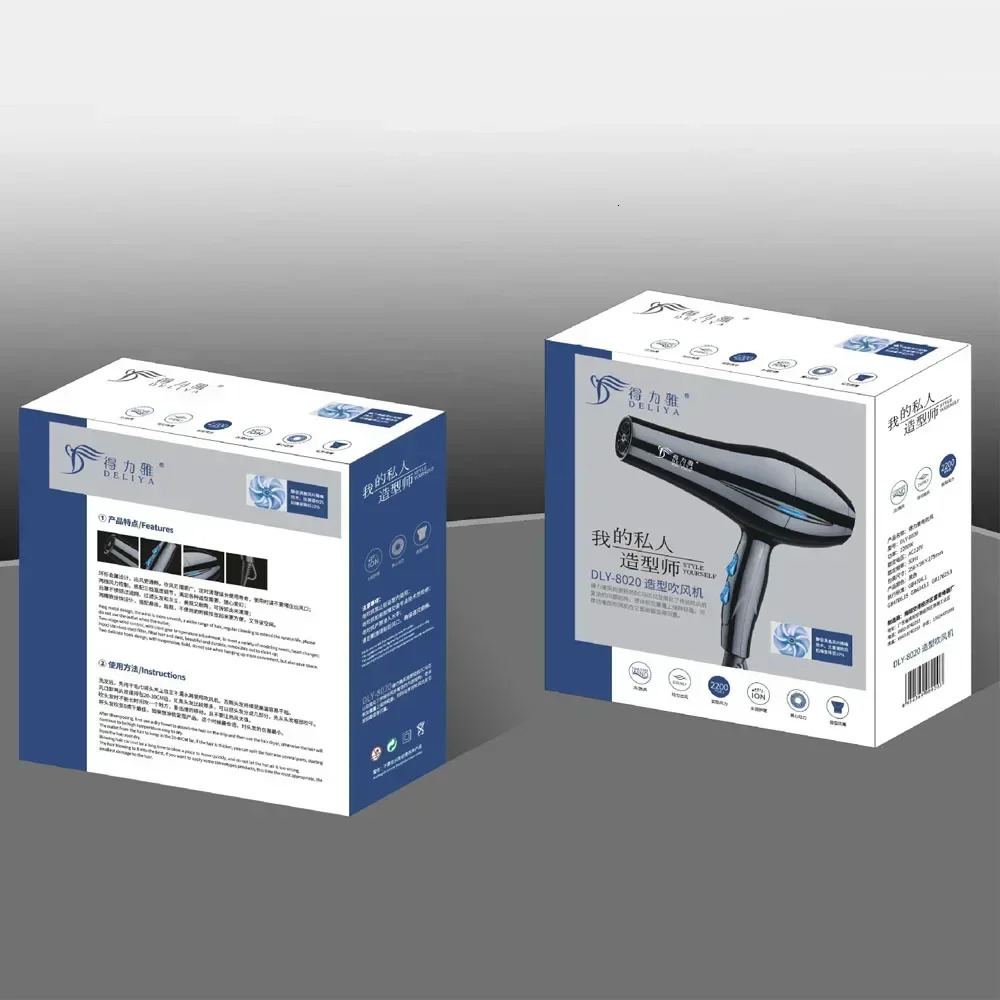 2200W professional powerful hair dryer with fast heating cold and heat regulation ion hair dryer 241206