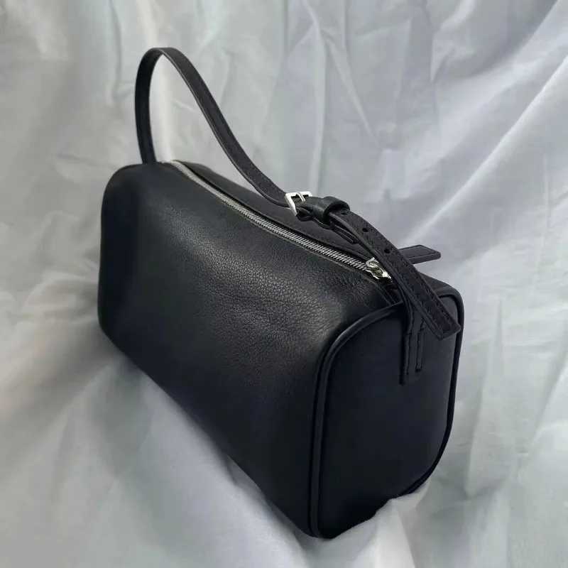 Niche Design Pen Holder Bag Velvet Leather Bottom Bag Retro Casual Small Square Bag Single Shoulder Handbag Y241121