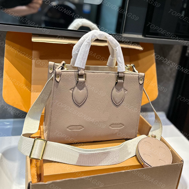 Fashion Designer Totes Bags For Women 25cm Small Onthegostote Design Crossbody Bags With Purse Lady Luxurys Handbags Classic Outdoor Casual Handle Bag