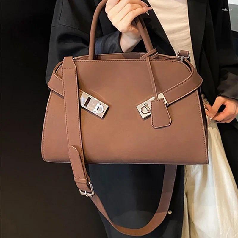 Totes Brand Designer Women's Handbag 2025 Large Capacity Female Simple Shoulder Bag Fashion Brown Crossbody