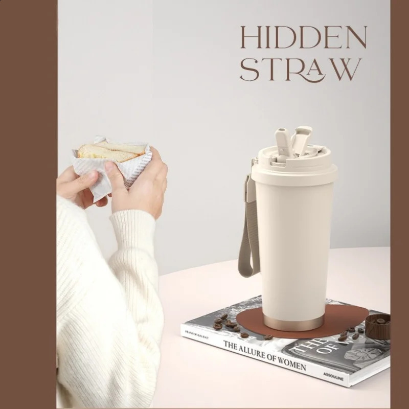 stampup 530ML Thermal Mug Portable Travel Cup Thermoses Household Coffee Insulated Mugs The Car Vacuum Flasks Isotherm Water Bottle 241121 W260226