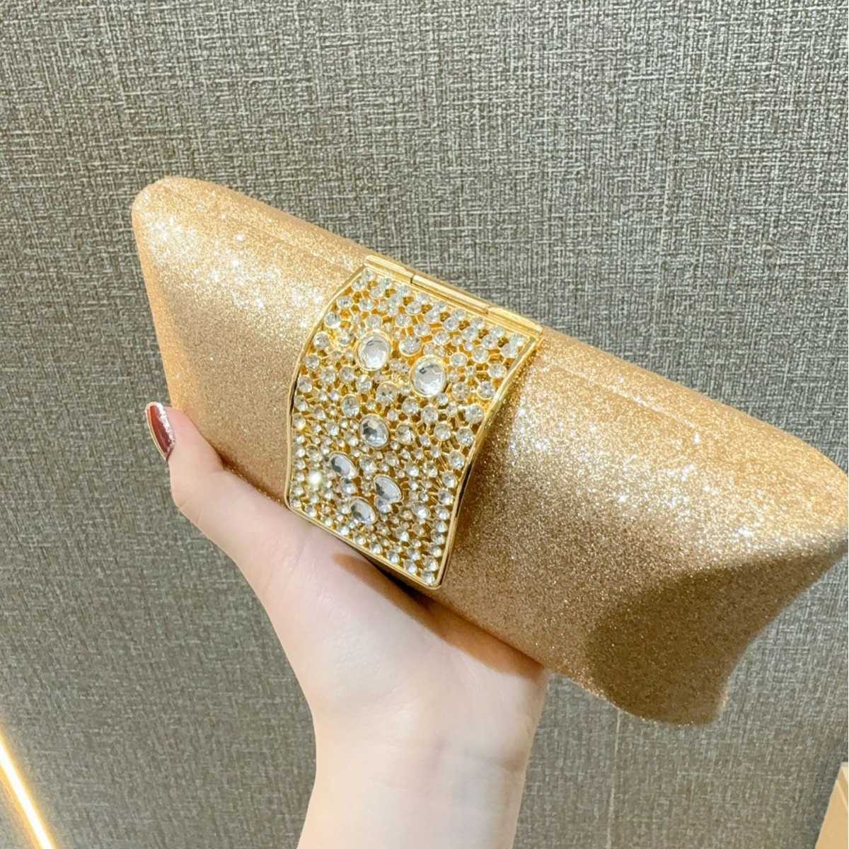 trendy highend socialite texture rhinestone bag for womens evening dress banquet handheld bag with diamond inlay handheld banquet bag cheongsam bag 24