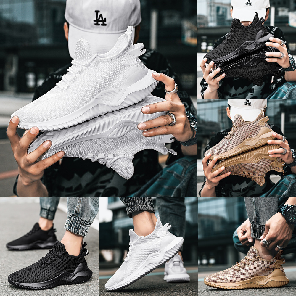 Running Shoes Trendy Men Sports Shoes Breathable Lightweight Mesh Comfort Fashion Outdoor Sneaker