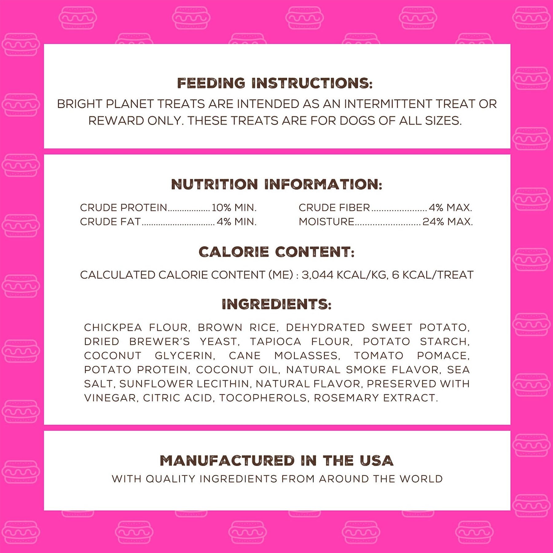 Bright Planet Pet Better Brat Plant-Based Dog Treats, 6-oz bag