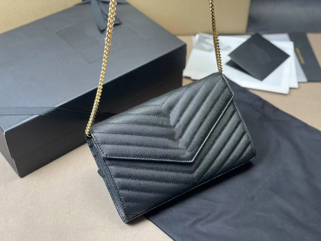 Cassandre Chain textured-leather wallet High Quality Cassandre Matelasse Purses Designer bags luxury Envelope Messenger bag