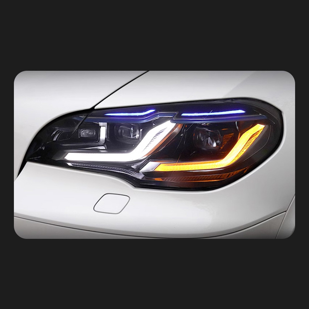 Full LED Headlight For X5 E70 2007-2013 Dual L Blue Styling LED Daytime Lights Dynamic Turn Signals Car Accessories
