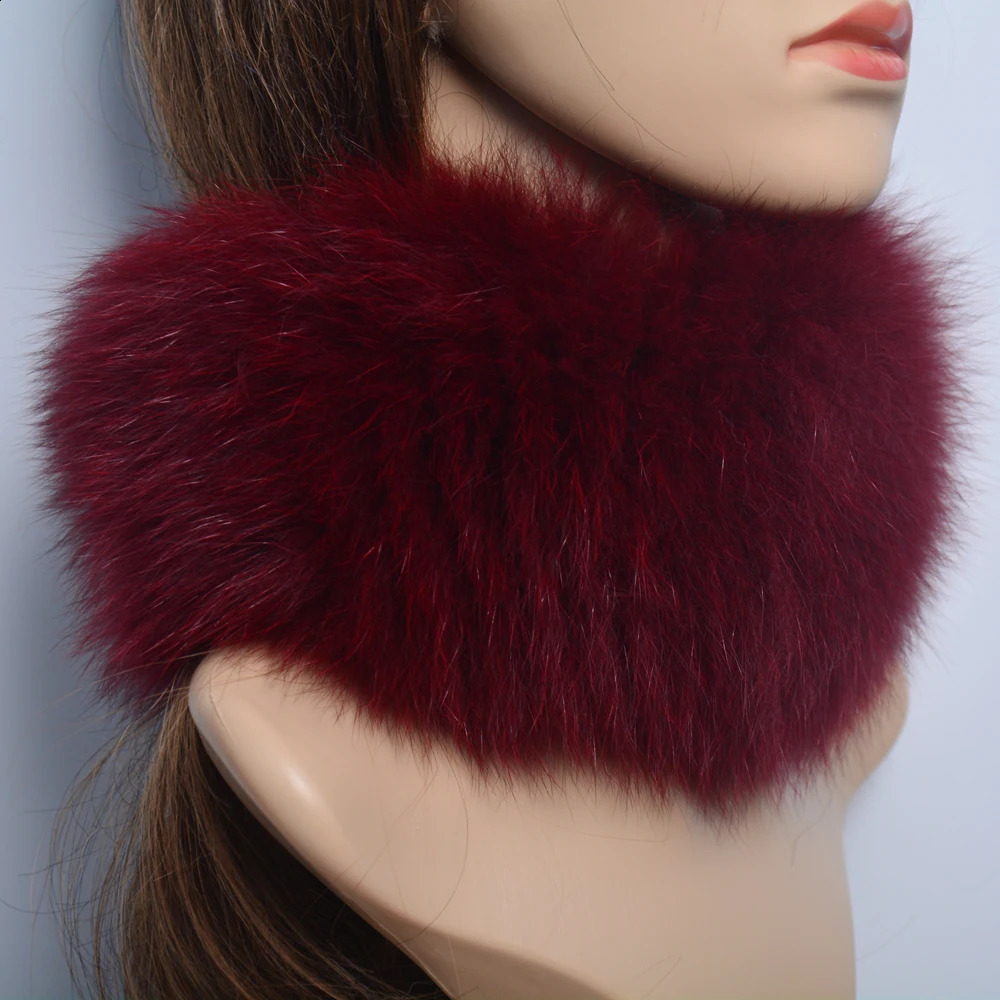 Womens Genuine Fox Fur Scarf for Girls Warm Soft Knitted Good Elasticity Genuine Fox Fur Headband Natural Fox Fur Ring Scarf 241121