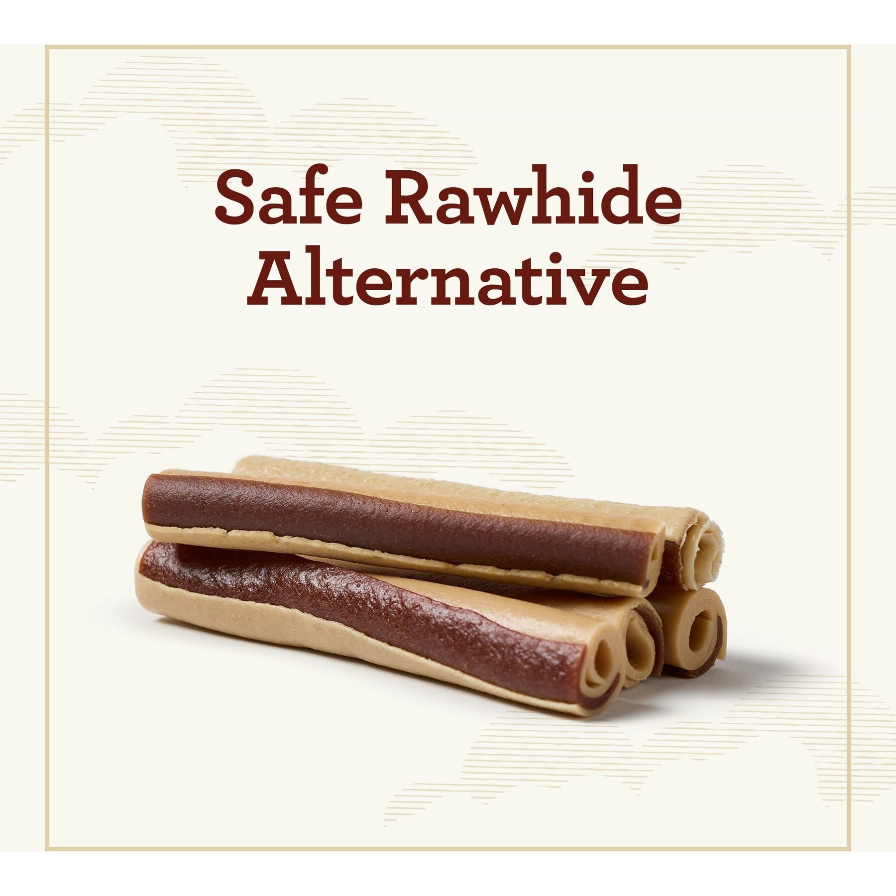 True Acre Foods Rawhide-Free Rolled Sticks Peanut Butter Flavor Dog Treats