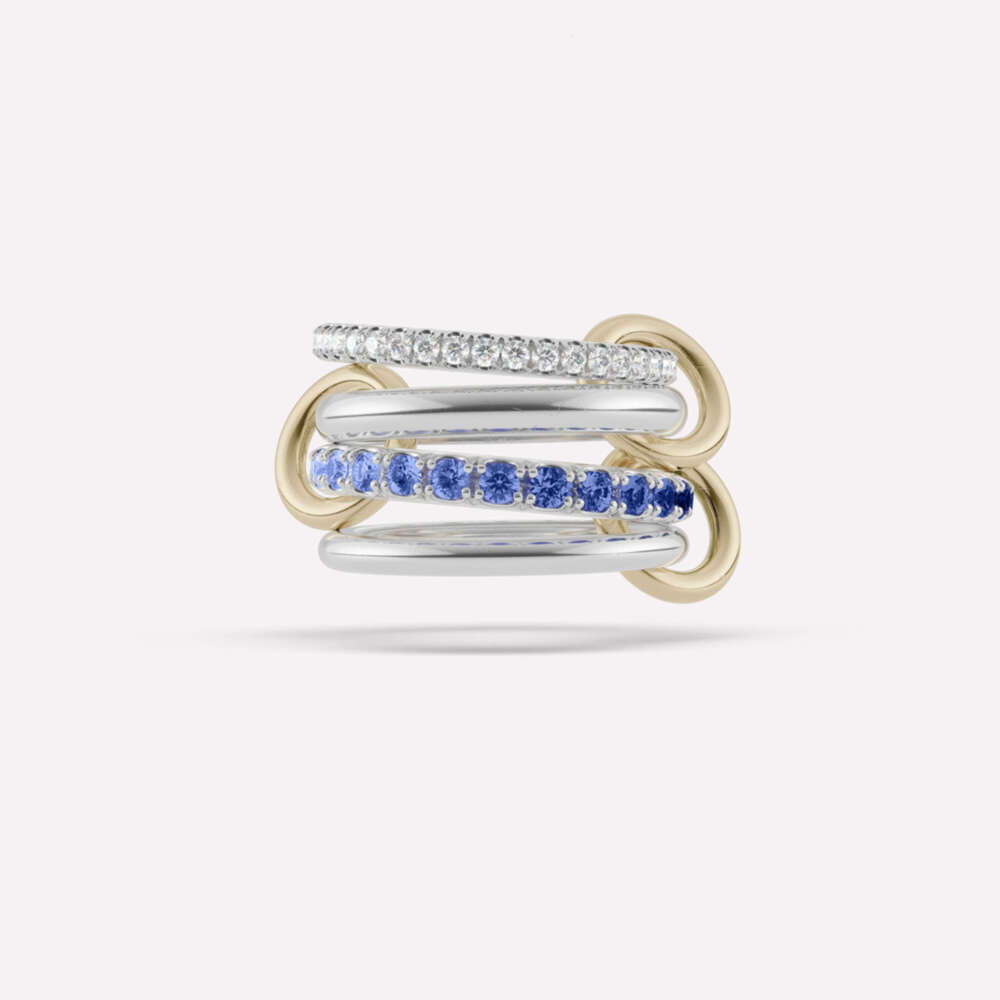 Spinelli Kilcol Halley Emerald Gold rings designer custom brand sier sapphire Ring New in fine jewelry yellow dia Snake Stacking ring for women