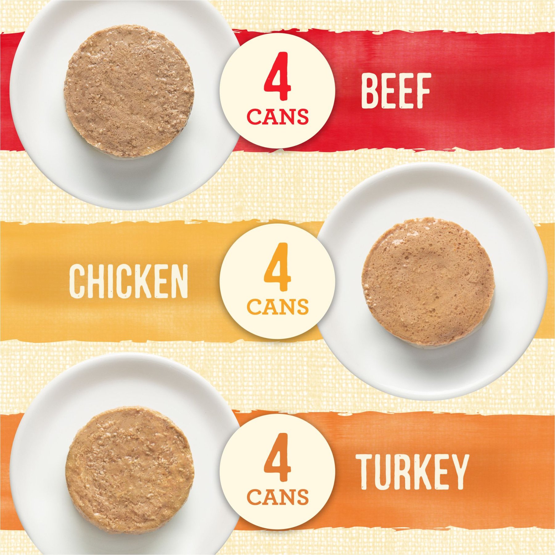 Merrick Lil' Plates Petite Pates Grain-Free Small Breed Wet Dog Food, Variety Pack, 3-oz can, case of 12