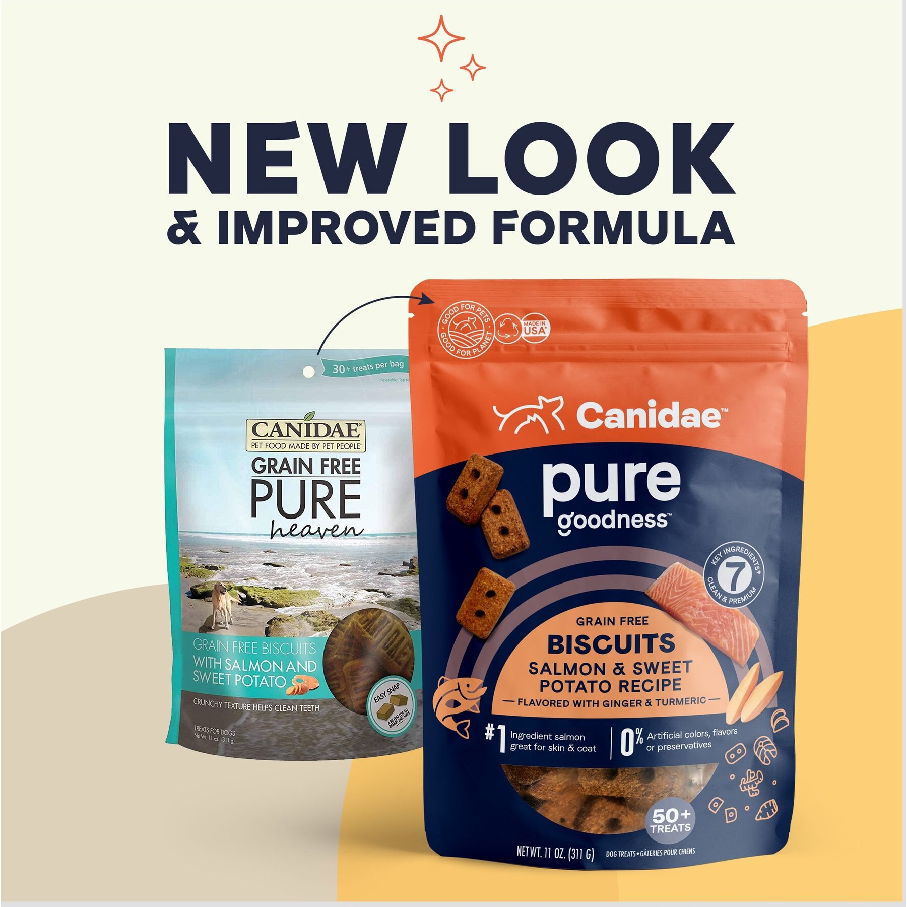 CANIDAE Pure Biscuits with Salmon & Sweet Potato Dog Treats