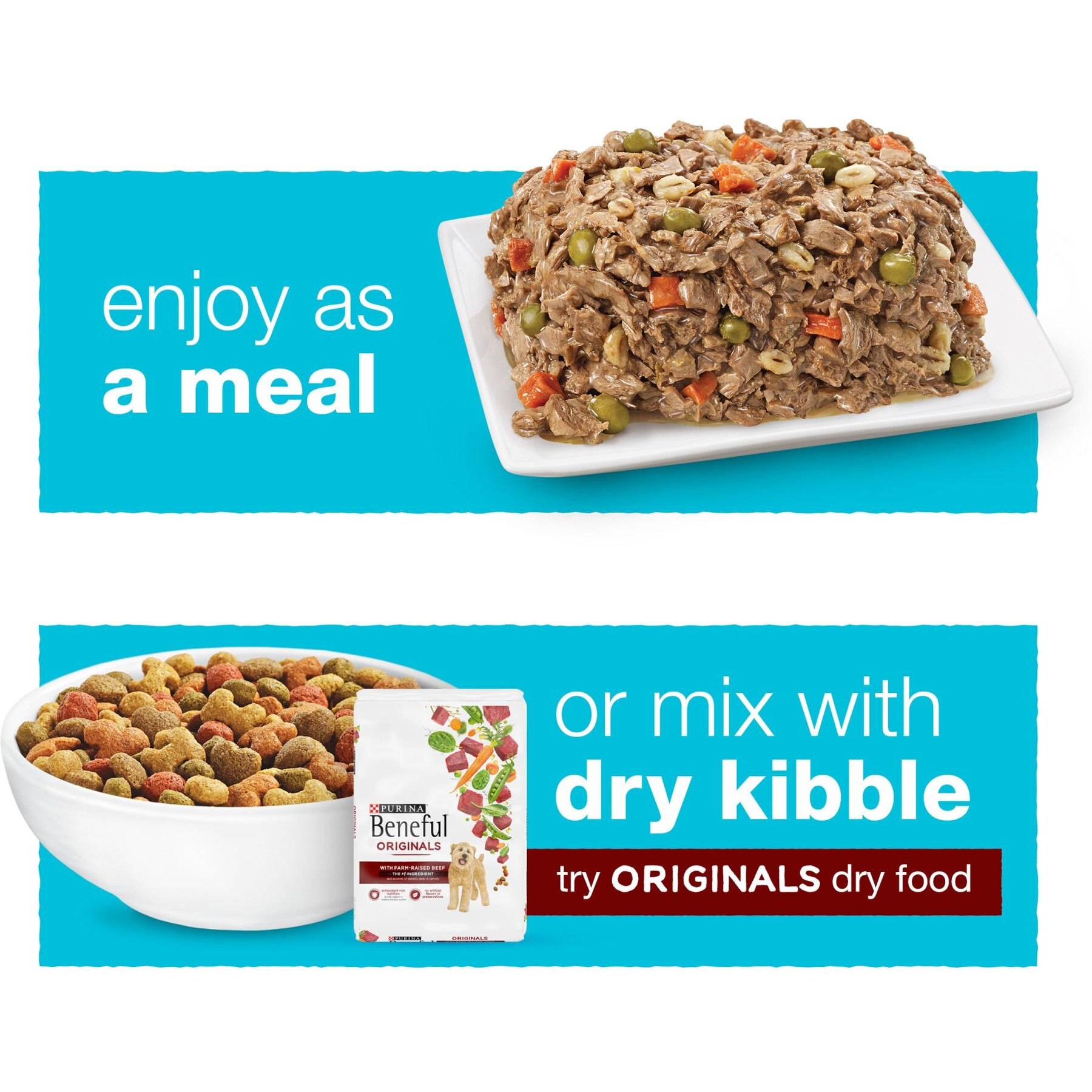 Purina Beneful Chopped Blends with Beef, Carrots, Peas & Barley Wet Dog Food