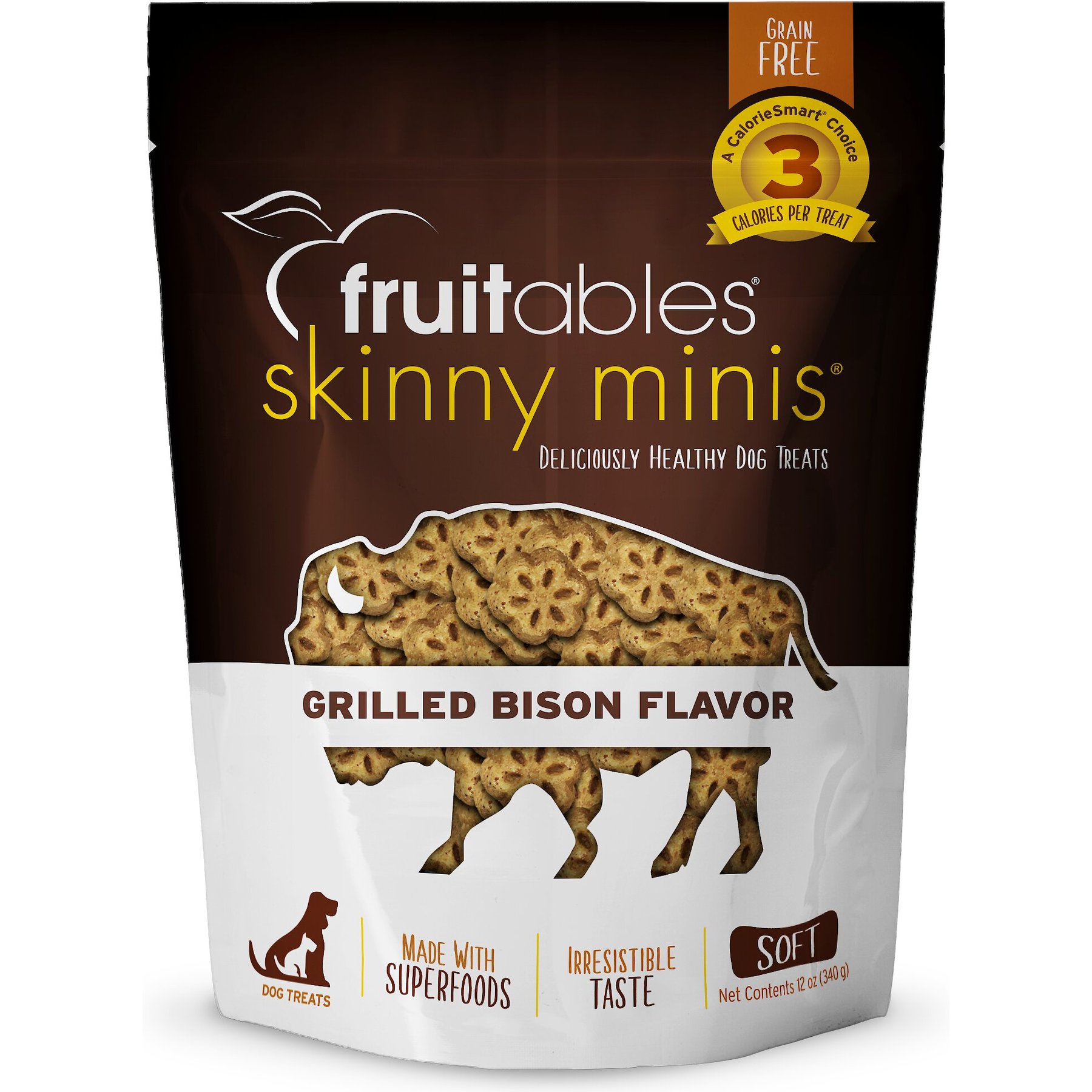 Fruitables Grilled Bison Flavor Dog Treats