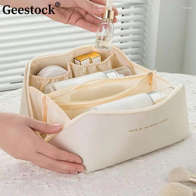 Cosmetic Bags Geestock Pillow Makeup Bag Female Toiletry Kit Case Storage Pouch Luxury Lady Box Organizer For Travel Zip