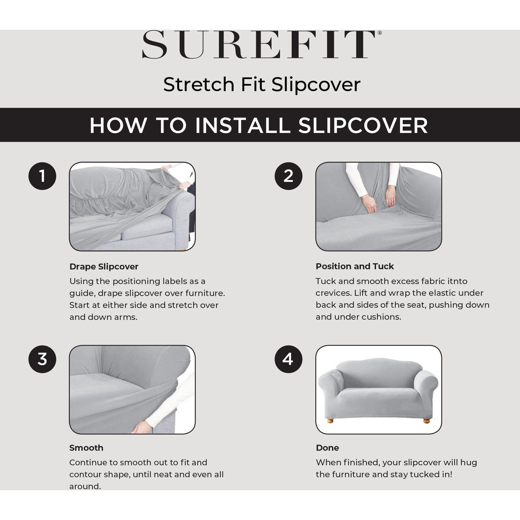 Sure Fit Stretch Morgan One Piece Slipcover & Recliner Dog & Cat Cover
