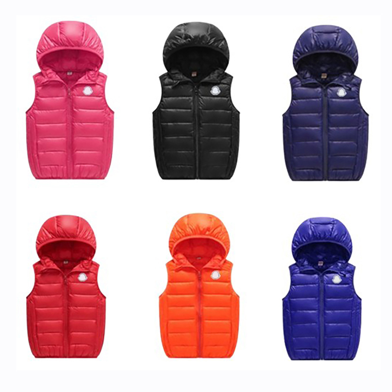Hooded Designer Waistcoat Baby Vest Kids Gilet Infants Sleeveless Down Jacket