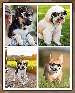 Lewondr Dog Breed Goggles UV Protection,Goggles Eye Wear Protection with Adjustable Strap Windproof Anti-Fog Sunglasses for Dogs Doggy Doggie Glasses