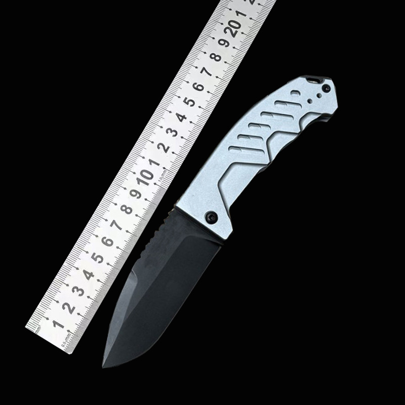 Rao-C Tactical Folding Knife 8Cr15Mov Black Oixde Drop Point Blade Aviation Aluminum Handle Ball Bearing EDC Pocket Knives Outdoor Tools