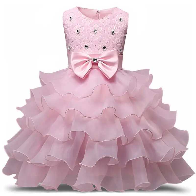 0-8 Yrs Flower Girls Dress Wedding Birthday Dress First Communion Dresses for Girls Baby Girl Baptism Dress Tutu Par Vestidos Z250214
