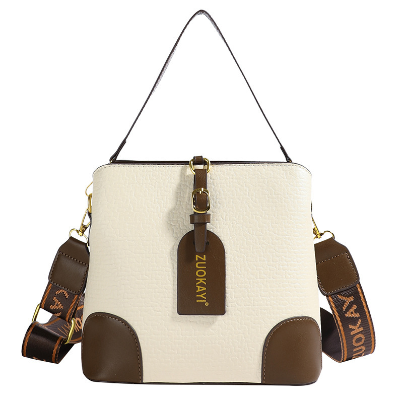 New leisure Women s Fashion Multi functional Shoulder Slant Light Luxury Bucket Fashion trend Bag Designer Bag