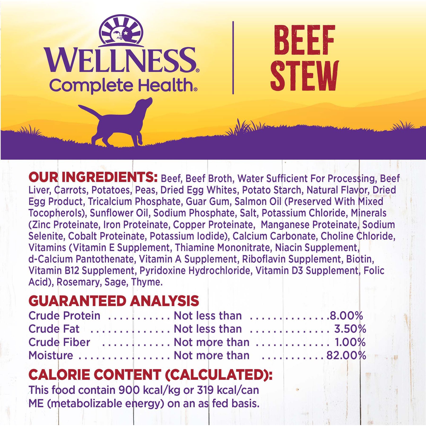 Wellness Beef Stew with Carrots & Potatoes Grain-Free Canned Dog Food