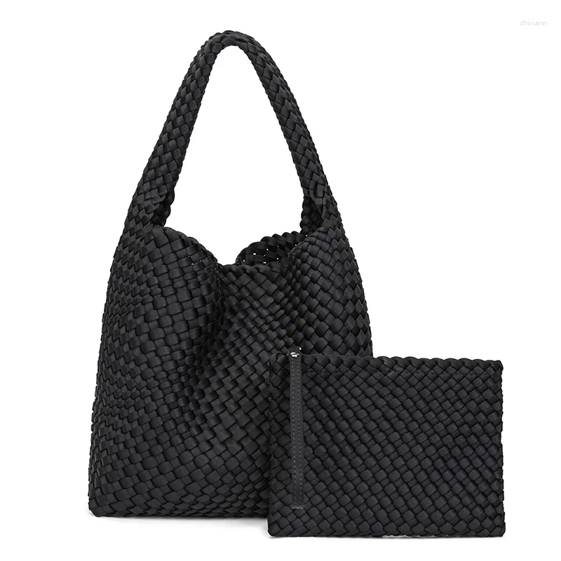 Drawstring/Bucket Bags 2025S designer Woven Drawstring Shoulder Bag - Neoprene Leather Underarm Large Capacity Basket Design Handbag crossbody bag